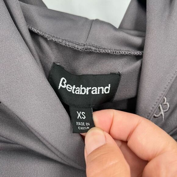 Betabrand Red Eye Travel Dress Gray Hooded Stetch Vacation Size XS - Picture 6 of 16